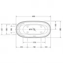 Акриловая ванна Duravit Cape Cod 700330000000000 185,5x88,5 см, отдельностоящая, белый