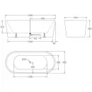 Акриловая ванна BelBagno BB71-1800-W0 180x80 см, отдельностоящая, белый