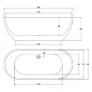 Акриловая ванна Vincea VBT-108 180x80 см, отдельностоящая, белый