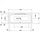 Акриловая ванна 170x75 см L Duravit DuraStyle 700296000000000