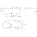 Акриловая ванна BelBagno BB72-1700-W0 170x78 см, отдельностоящая, белый