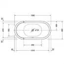 Акриловая ванна Duravit Starck 700409000000000 160x80 см, отдельностоящая, белый