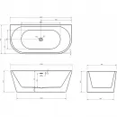 Акриловая ванна 170x80 см Abber AB9216-1.7