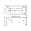 Акриловая ванна 169,3x74,4 см Aquanet Cariba 00205350