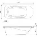Акриловая ванна 150x70 см Am.Pm Sense New W76A-150-070W-A