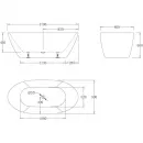 Акриловая ванна BelBagno BB77-1700-W0 170x80 см, отдельностоящая, белый