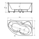 Акриловая ванна 170x105 см левая Aquatek Вега VEG170-0000084
