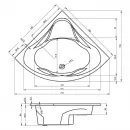 Акриловая ванна 150x150 см Riho Neo B077001005