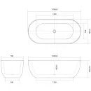 Акриловая ванна Aquatek Афина AQ-44778 170x78 см, отдельностоящая, белый