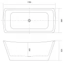 Акриловая ванна Aquatek Верса AQ-4880 178x80 см, отдельностоящая, белый