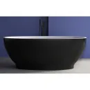 Акриловая ванна Abber AB9207MB 165x80 см, отдельностоящая, черный матовый/белый
