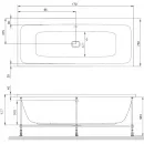 Акриловая ванна 170x75 см Am.Pm Func W84A-170-075W-A
