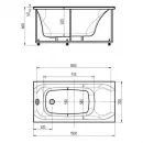 Акриловая ванна 150x70 см Aquatek Альфа ALF150-0000038