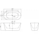 Акриловая ванна BelBagno BB306-1395 139,5x68 см, отдельностоящая, белый