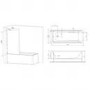 Акриловая ванна 150x70 см Am.Pm Gem W90ASET-150W90BS80CT