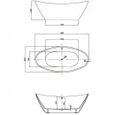 Акриловая ванна Vincea VBT-203 180x87 см, отдельностоящая, белый