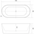 Акриловая ванна Aquatek Ово AQ-99880 180x80 см, отдельностоящая, белый
