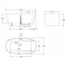 Акриловая ванна BelBagno BB72-1500 150x76 см, отдельностоящая, белый