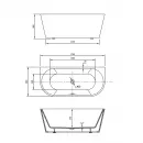 Акриловая ванна 170x80 см Vincea VBT-421-1700