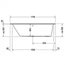 Акриловая ванна 170x70 см левая Duravit Darling New 70024000000000