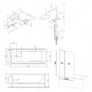 Акриловая ванна 150x70 см Am.Pm Gem W90ASET-150D3W5