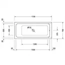 Акриловая ванна 170x75 см Duravit D-Code 700099000000000