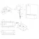 Акриловая ванна 150x70 см Am.Pm Gem W90ASET-150D8
