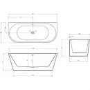 Акриловая ванна 150x80 см Abber AB9216-1.5