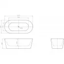 Акриловая ванна BelBagno BB306-1675 167,5x80 см, отдельностоящая, белый