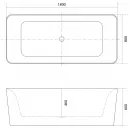 Акриловая ванна Aquate Квадро AQ-K27880 180x80 см, отдельностоящая, белый