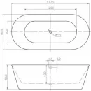 Акриловая ванна BelBagno BB306-1775 177,5x80,5 см, отдельностоящая, белый