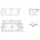 Акриловая ванна 150x78 см Vincea VBT-301-1500L