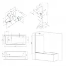 Акриловая ванна 170x70 см Am.Pm Gem W90ASET-170D8