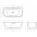 Акриловая ванна 170x80 см Abber AB9216-1.7MB