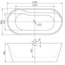 Акриловая ванна BelBagno BB14 178x84 см, отдельностоящая, белый