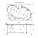 Акриловая ванна 169,5x105 см правая Aquanet Allento 00205224