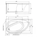 Акриловая ванна 150x95 см Timo Iva IVA1595L