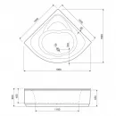 Акриловая ванна 140x140 см Cezares Cetina CETINA-140-140-41