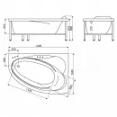 Акриловая ванна 149,5x104 см R BelBagno BB106-150-105-R