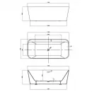 Акриловая ванна Vincea VBT-401-1700MW 170x80 см, отдельностоящая, белый матовый