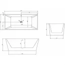 Акриловая ванна Abber AB9224-1.5 150x80 см, отдельностоящая, белый