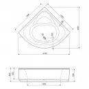 Акриловая ванна 150x150 см Cezares Cetina CETINA-150-150-41