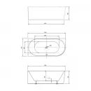 Акриловая ванна 150x75 см Vincea VBT-402-1500L