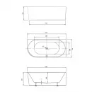 Акриловая ванна 150x75 см Vincea VBT-402-1500R