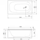 Акриловая ванна 120x70 см Cezares Eco ECO-120-70-40-W37