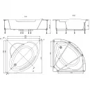 Акриловая ванна 150x150 см Roca Bali ZRU9302916