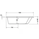 Акриловая ванна 180x140 см R Duravit Paiova 700217000000000