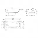 Акриловая ванна 170x80 см с отверстиями для ручек Roca BeCool ZRU9302852