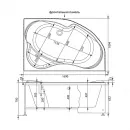 Акриловая ванна 169x109,4 см правая Aquanet Capri 00205387