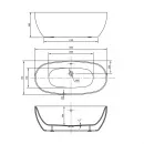 Акриловая ванна Vincea VBT-405-1600 160x78 см, отдельностоящая, белый